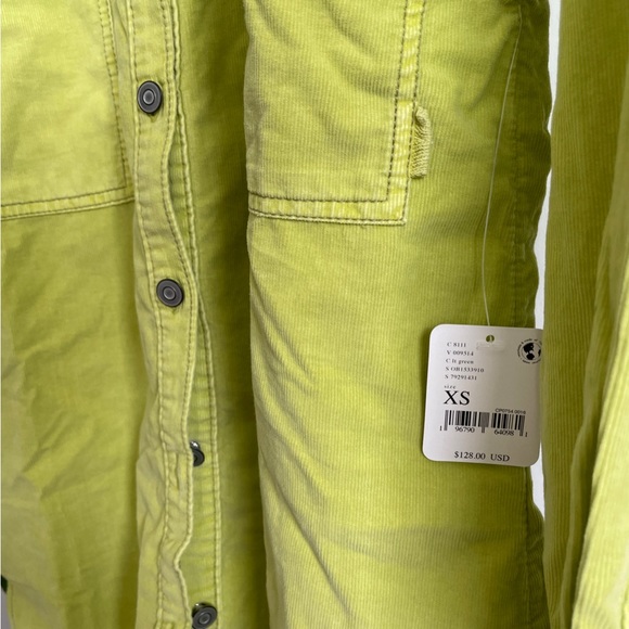 NEW Free People Baby Cord Buttondown Shirt - Picture 6 of 12